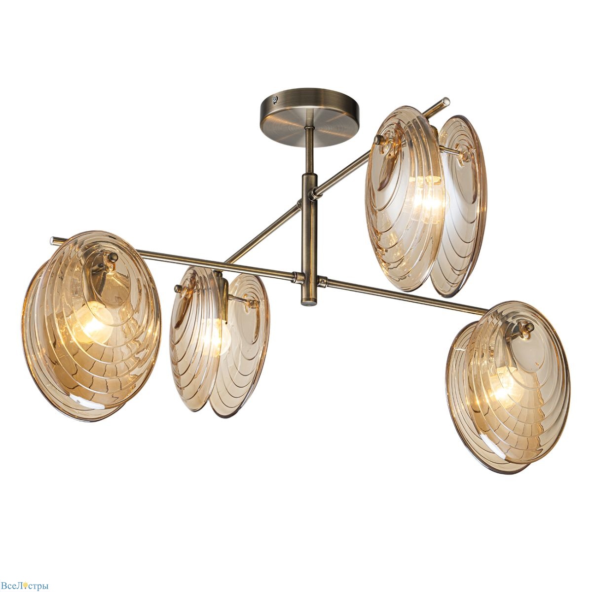 подвесной светильник escada castanet 2123/4p brass