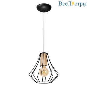 Подвесной светильник IMEX MD.9050-1-P-BK+WOOD