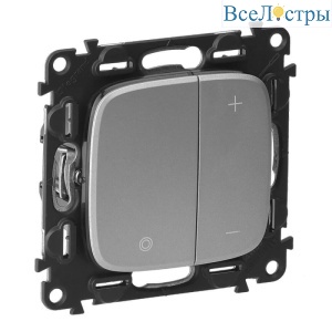 Светорегулятор Legrand Valena Allure клавишный без нейтрали алюминий 752962
