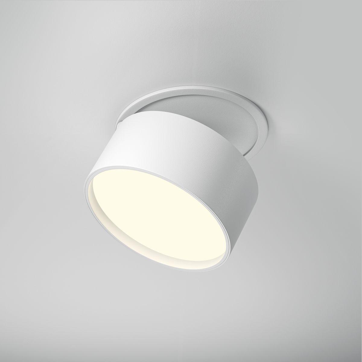 встраиваемый светодиодный спот maytoni onda dl024-12w3k-w