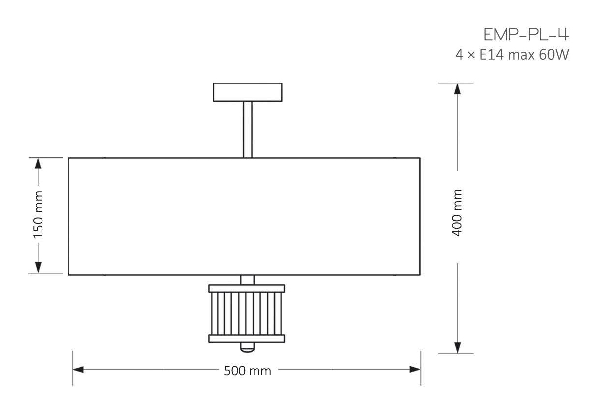люстра на штанге kutek mood empoli emp-pl-4(n)