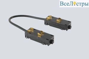 Соединитель питания угловой для накладного шинопровода 220V Crystal Lux CLT 0.205 04 BL