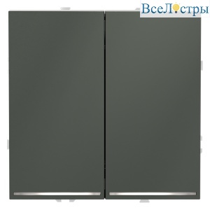 Проходной переключатель двухклавишный с подсветкой Voltum S70 VLS020406