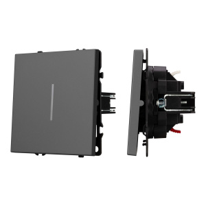 Выключатель 1 кл подсветка софт-тач серый базальт Arlight SWT-MK01-SFPL-L-GR (250V, 10A) 054260(1)