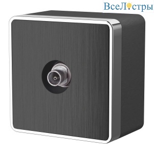 ТВ-розетка оконечная Werkel Gallant графит рифленый W5083004 4690389164736