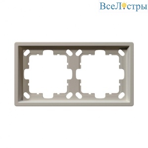 Рамка серия FD 2-постовая, цвет Сахара Jasmart FD1002SH
