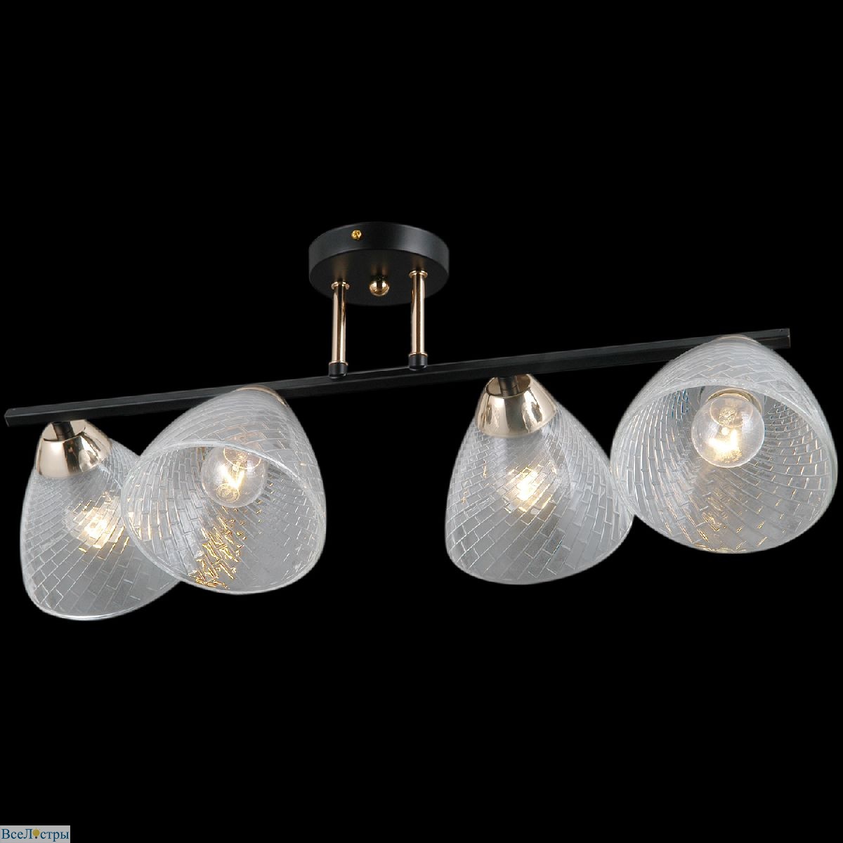 потолочная люстра illumico il0739-4csq-24 bk fgd aries