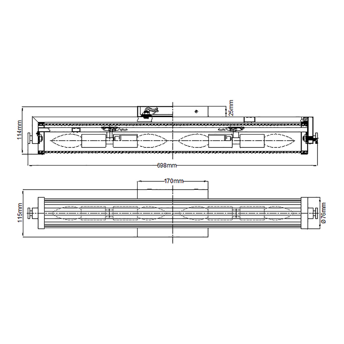 подсветка для зеркала kichler azores qn-azores4-nbr
