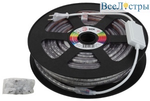 Светодиодная лента Эра 220В 5050 14,4Вт/м RGB 20м IP67 LS5050-14,4-60-220-RGB-IP67-20m Б0043097