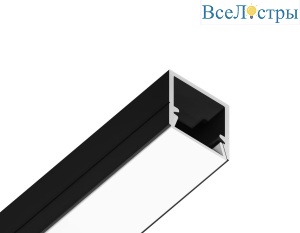 Алюминиевый профиль накладной 10*10 для светодиодной ленты до 8мм Ambrella Light Illumination GP1650BK