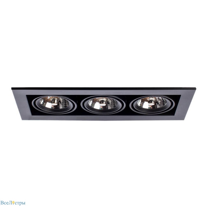 встраиваемый светильник arte lamp technika a5930pl-3bk