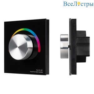 Панель Arlight Smart-P8-RGB-G-IN Black (12-24V, 3x4A, Rotary, 2.4G) 033763