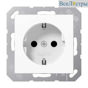 Розетка штепсельная Schuko Jung A1520BFKIWW