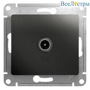 Розетка TV проходная 4DB Systeme Electric Glossa Антрацит GSL000792