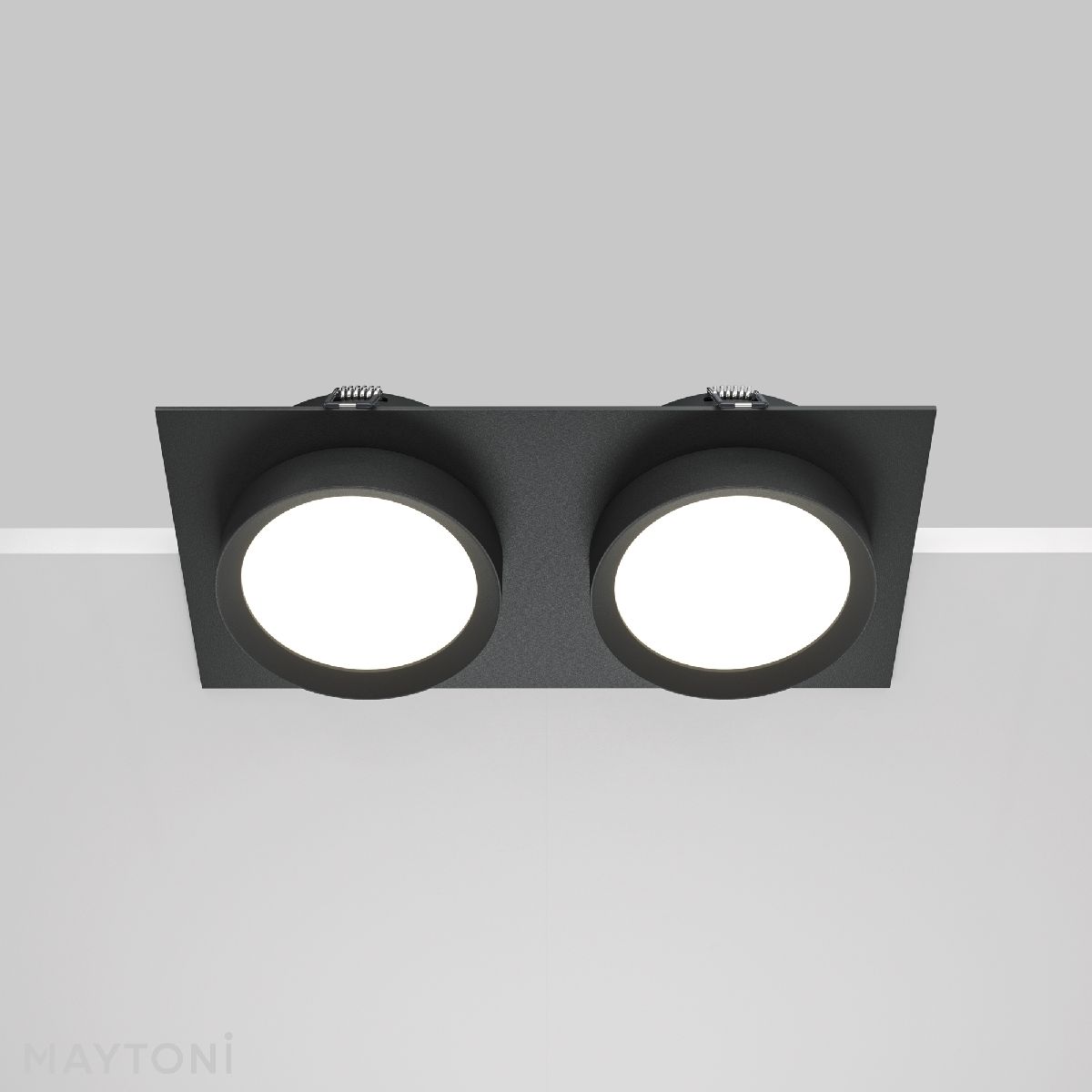 встраиваемый светильник maytoni hoop dl086-02-gx53-sq-b