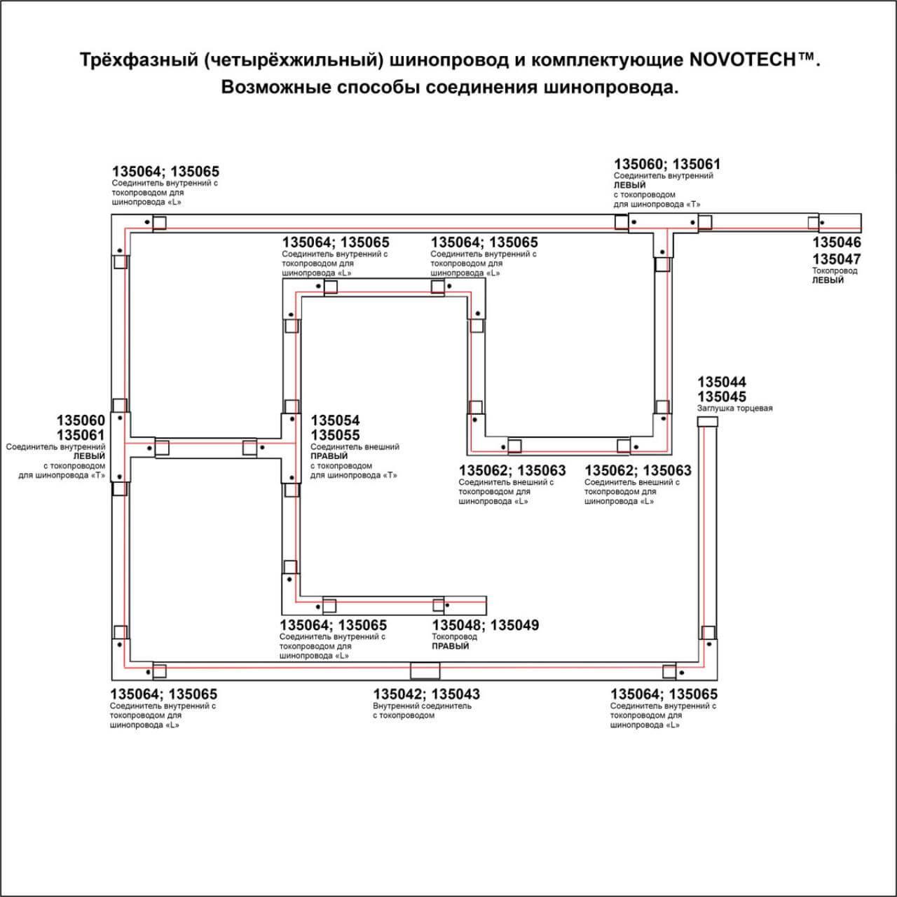 шинопровод novotech port 135238