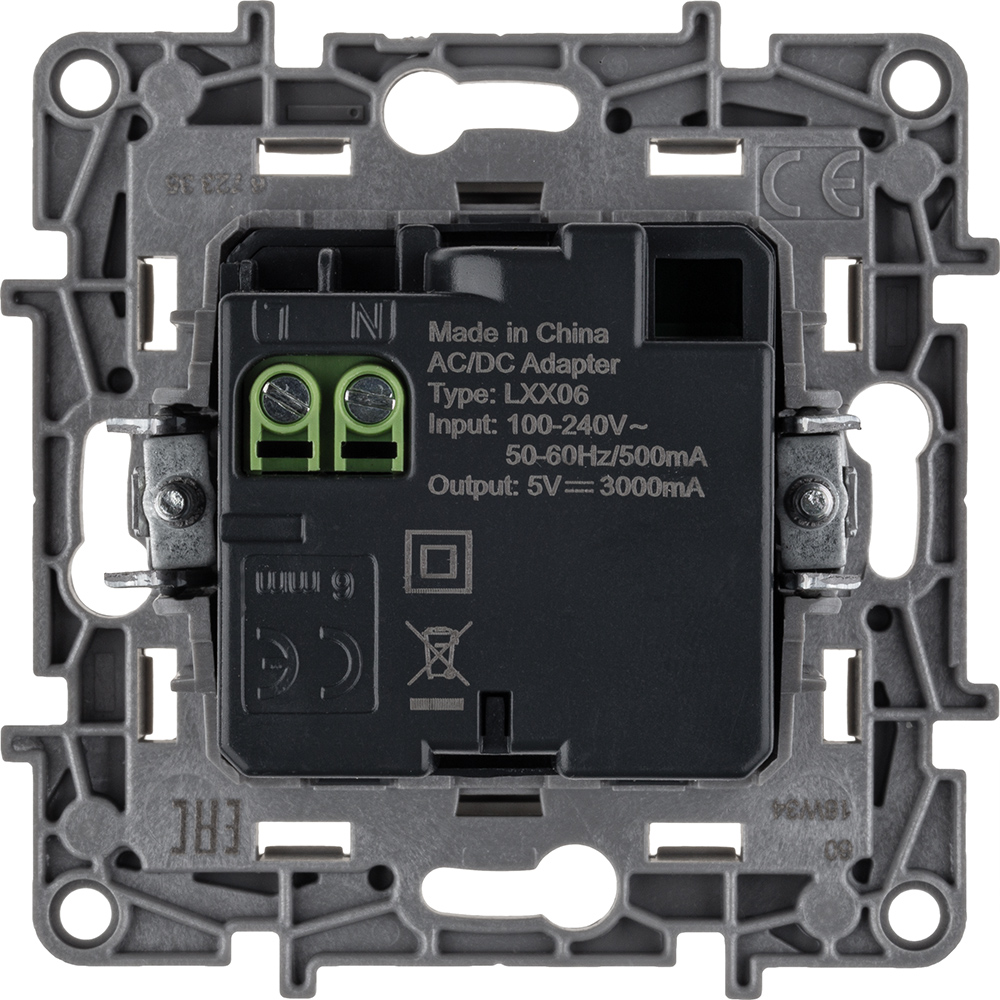 зарядка usb c-c legrand etika слоновая кость 672335