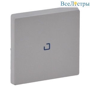 Лицевая панель Legrand Valena Life выключателя одноклавишного с подсветкой алюминий 755102