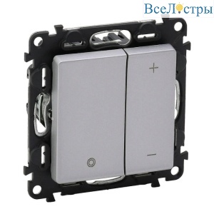 Светорегулятор Legrand Valena Life клавишный без нейтрали алюминий 752662