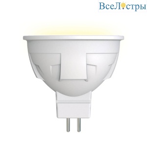 Лампа светодиодная (UL-00002424) Uniel GU5.3 6W 3000K матовая LED-JCDR 6W/WW/GU5.3/FR PLP01WH