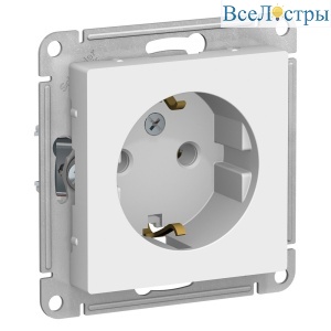 Розетка с/з, 16А Systeme Electric AtlasDesign Бел ATN000143