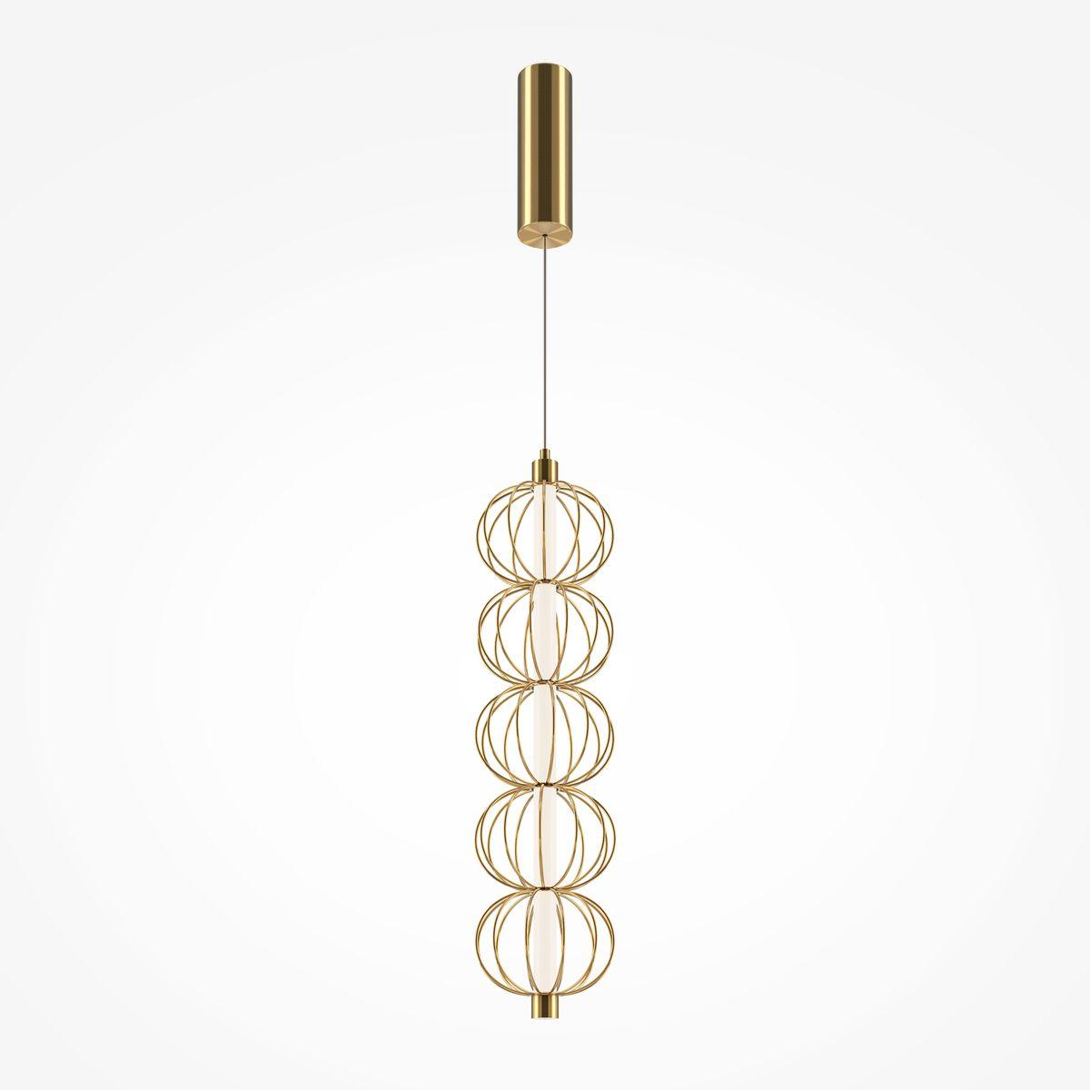подвесной светодиодный светильник maytoni golden cage mod216pl-l10g3k