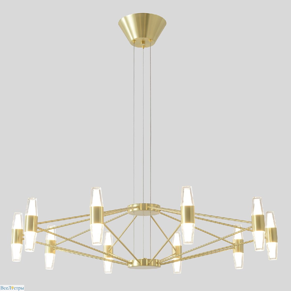 подвесная люстра crystal lux dorotea sp10 gold