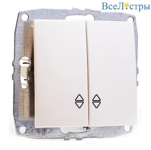 Выключатель Mono Electric Despina/ Larissa двухклавишный проходной жемчуг 500-002523-111