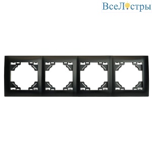 Рамка 4-постовая Stekker Эрна Элегант черный PFR00-9014-03 49664