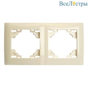 Рамка 2-постовая Stekker Эрна Элегант слоновая кость PFR00-9012-02 49667
