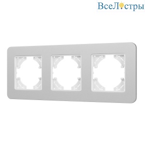 Рамка на 3 поста алюминиевая Arlight FRM-AKIRY-SFAL-3-SR 049740
