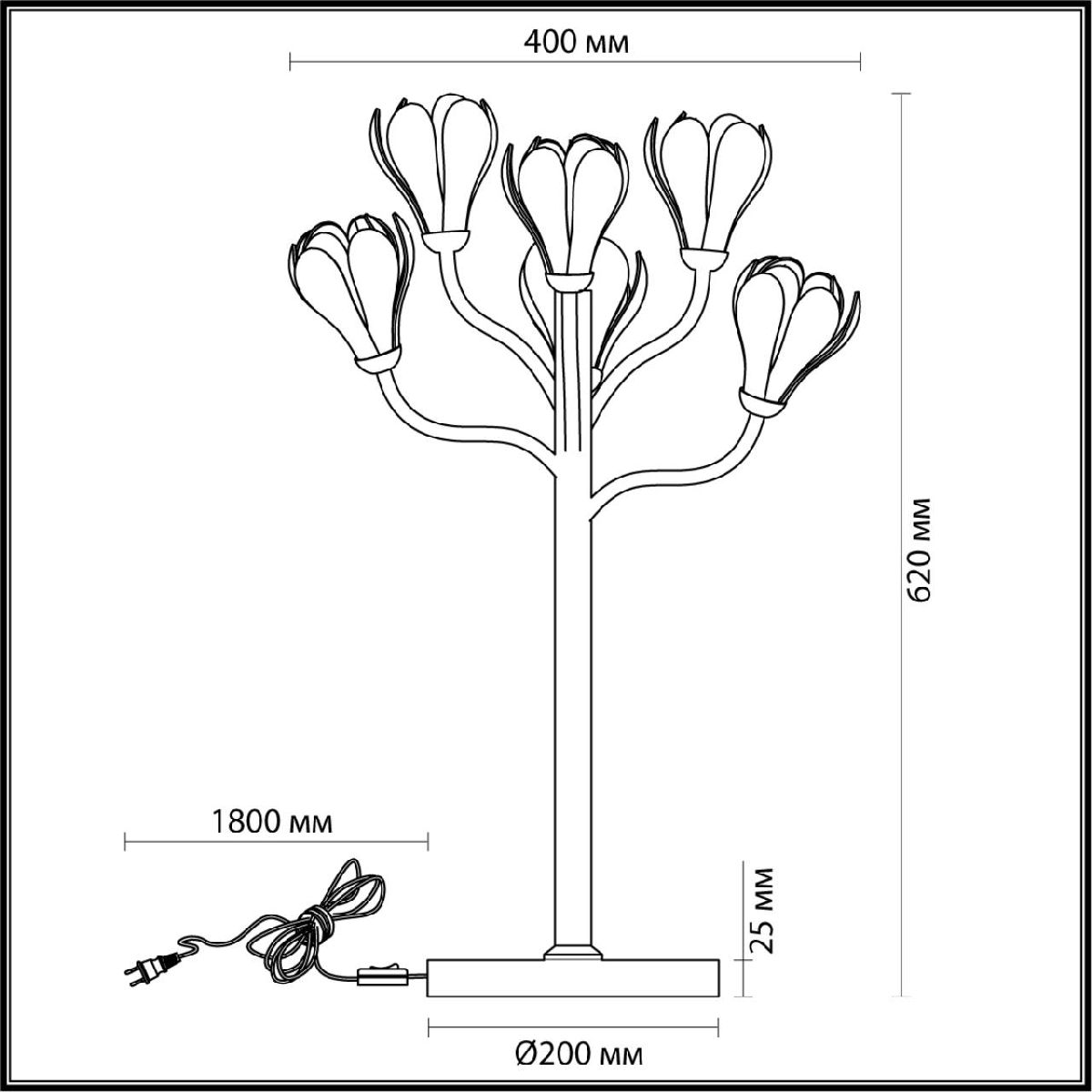 настольная лампа odeon light gardi modern 5090/6t