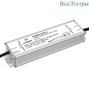 Блок питания Arlight ARPV-UH24320-PFC-55C 24V 320W IP67 13,3A 040976