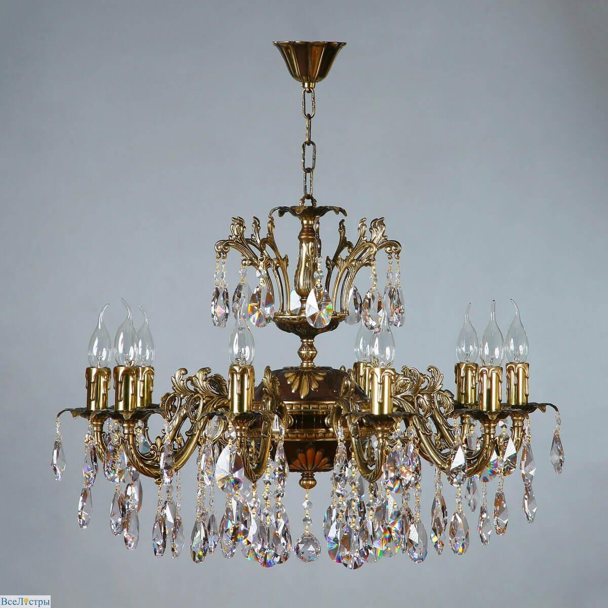 подвесная люстра ambiente granada 2118/10 pb tear drop