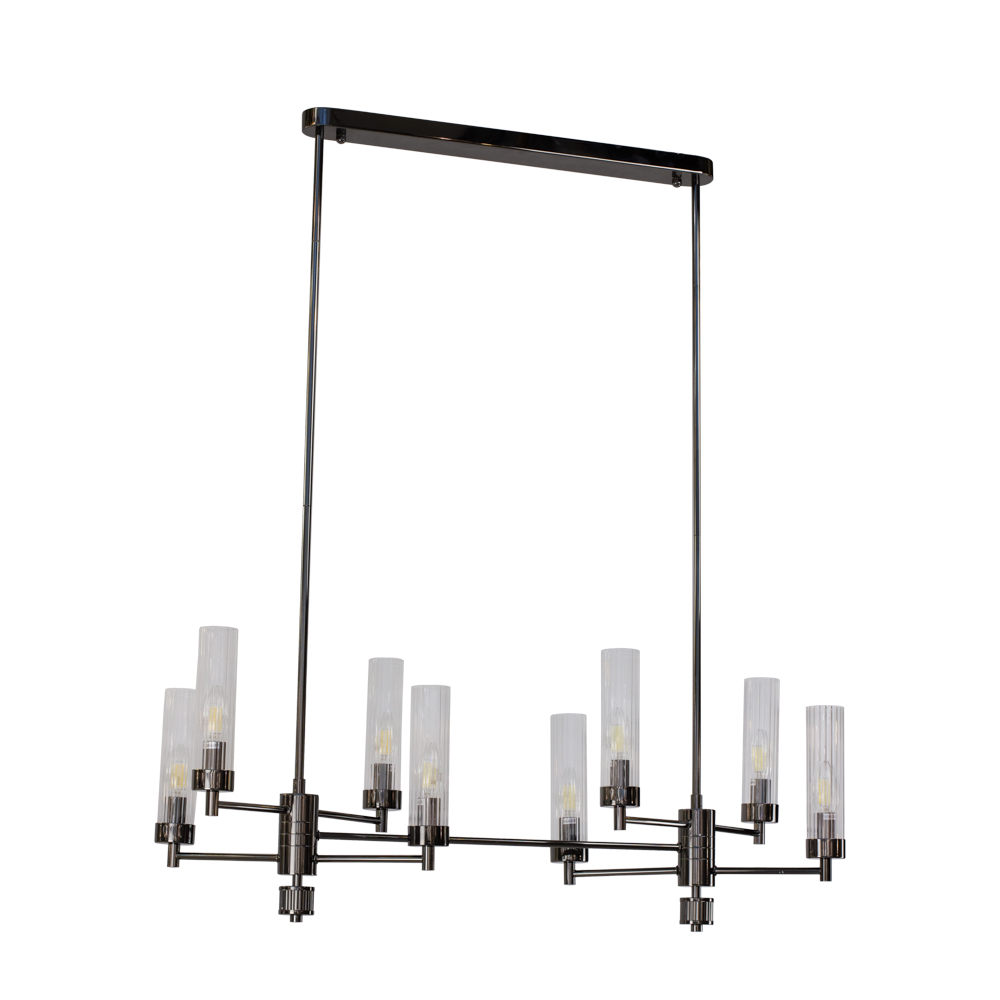 люстра на штанге am group indigo spl8 pearl black