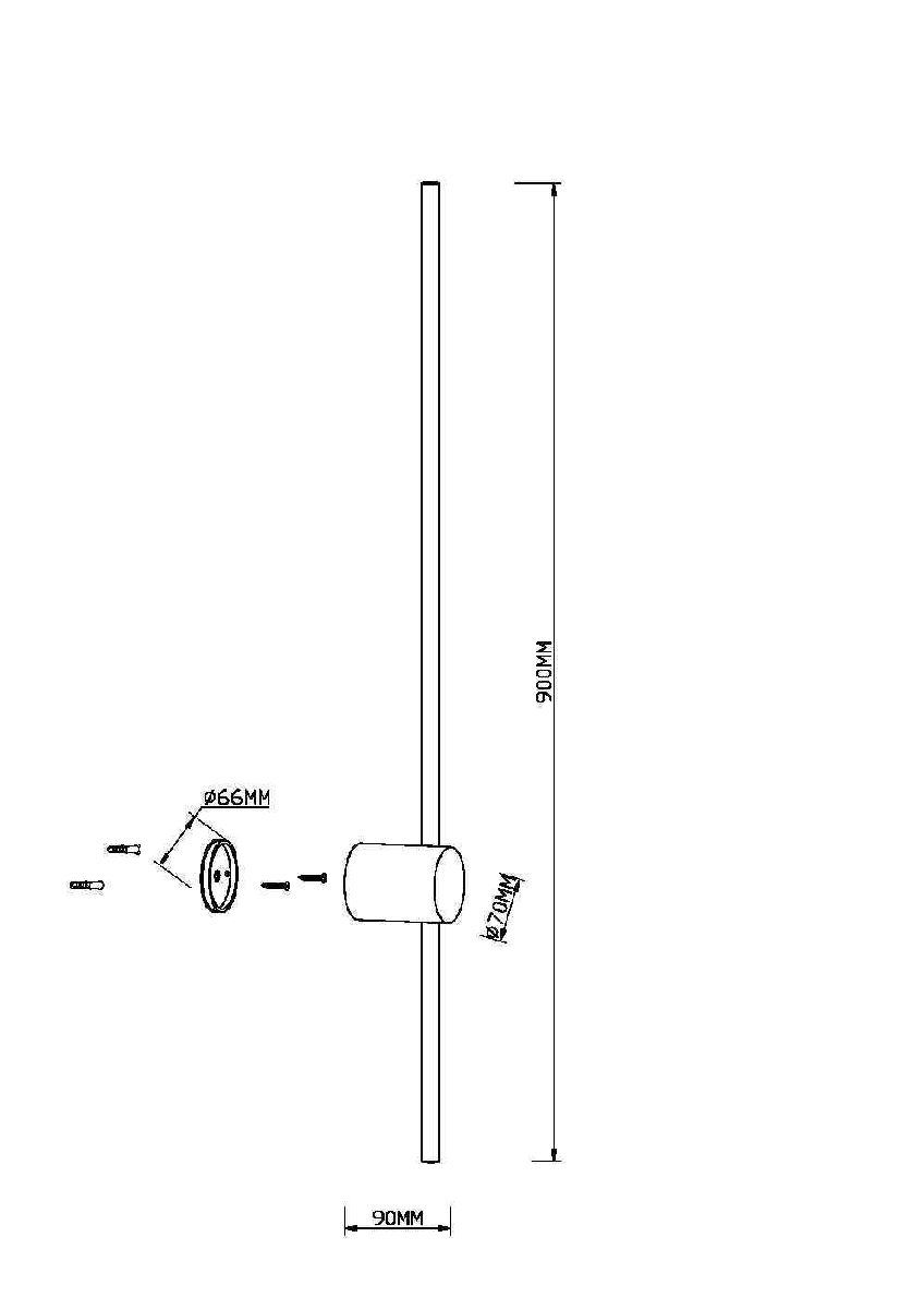 настенный светильник maytoni light stick mod237wl-l11b3k