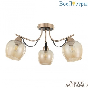 Потолочная люстра Arte Milano Amalfi 322306/3 FG+BK