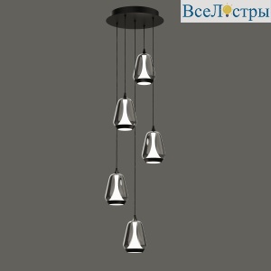 Каскадная люстра Delight Collection MD24001011-5A black/smoky