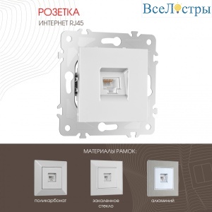Розетка RJ45 Arte Milano 203.45-1.silver