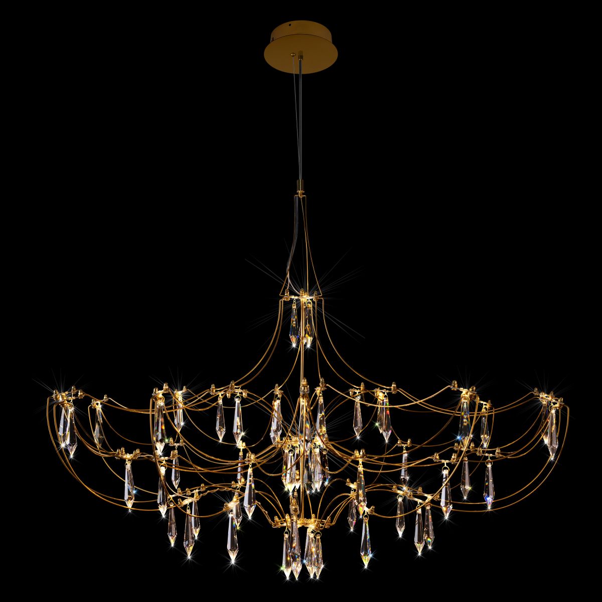 подвесная люстра loft it mira 10589/900 gold asfour