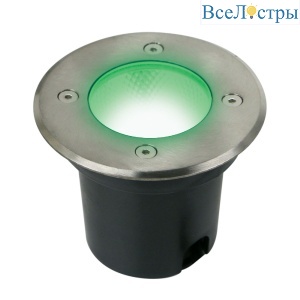 Грунтовый светильник Uniel ULU-B14A-6W/GREEN IP67 GREY UL-00012392