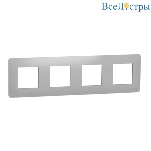 Рамка 4-постовая Schneider Electric Unica New NU200830