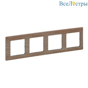 Рамка 4-постовая Legrand Valena Life Светлое дерево 754184