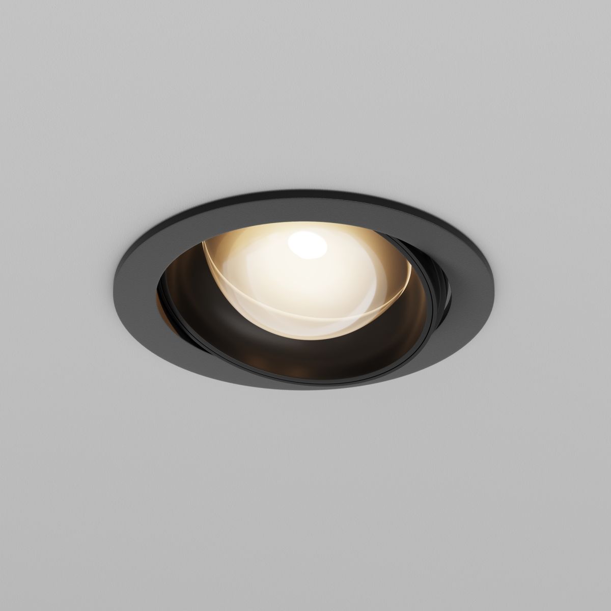 встраиваемый светильник maytoni lens dl105-12w3k-b