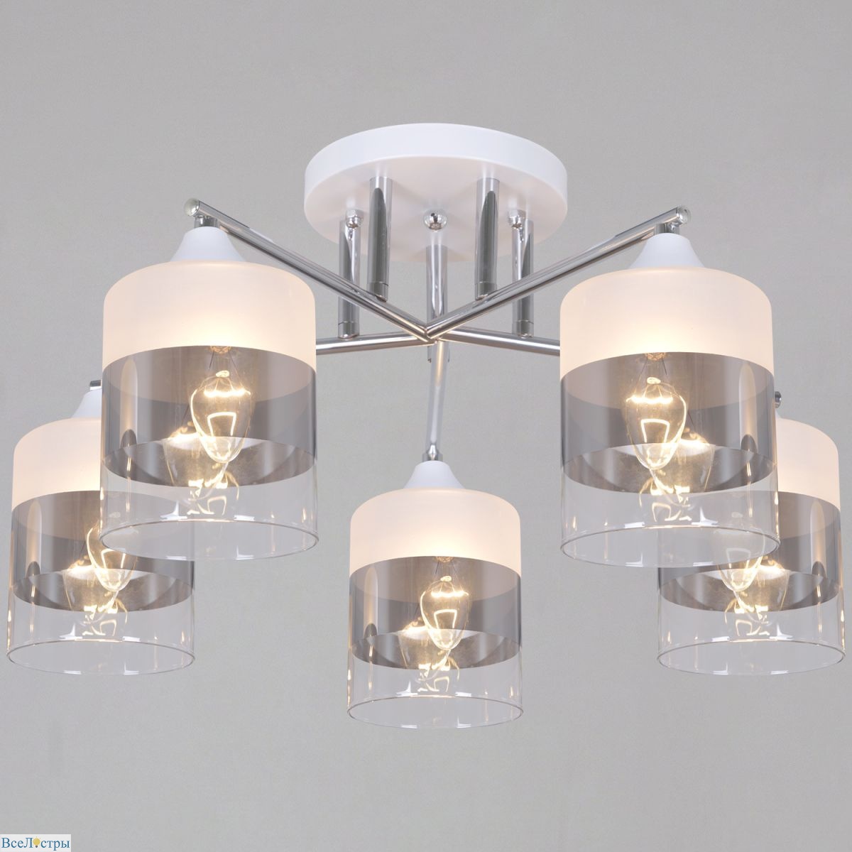 потолочная люстра reluce 06916-0.3-05 wh+cr