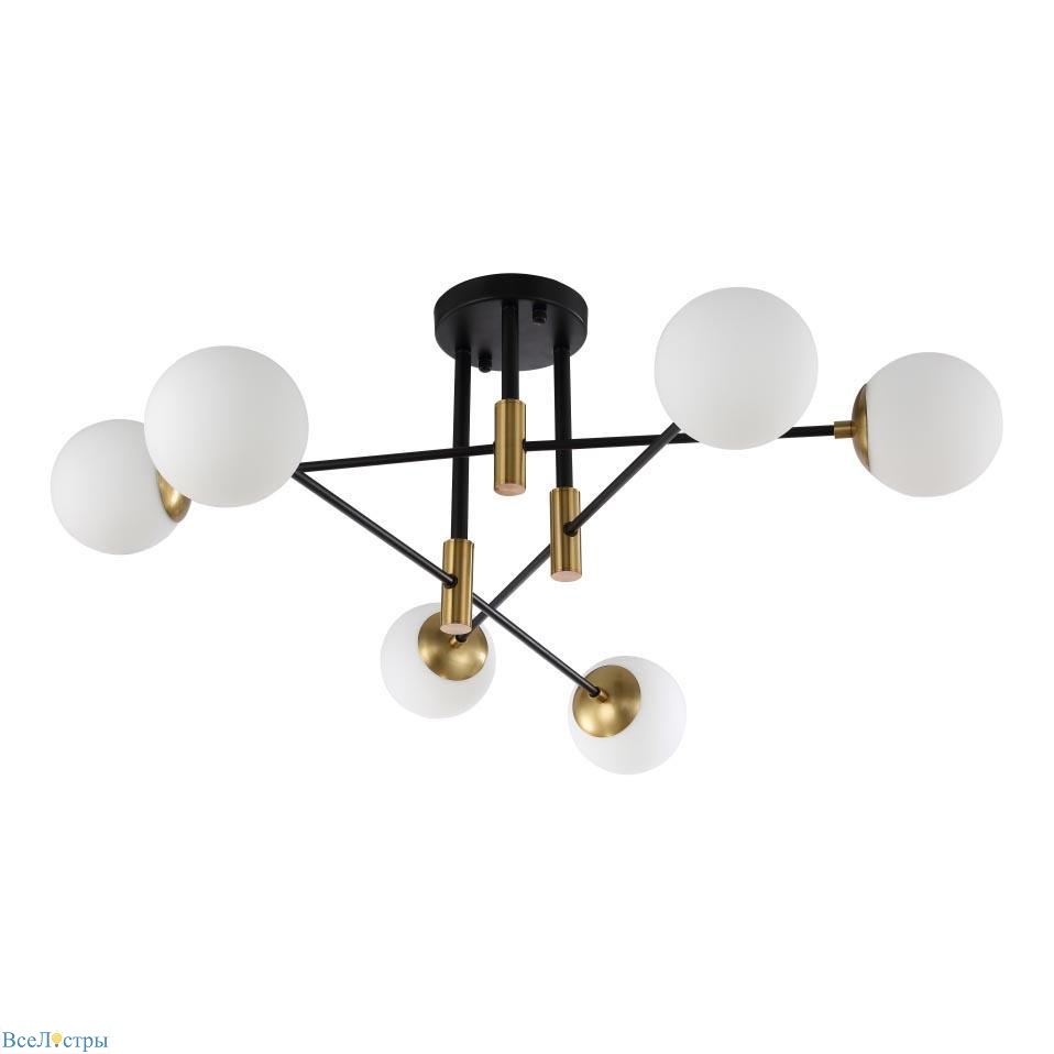 потолочная люстра crystal lux fidel pl6 black