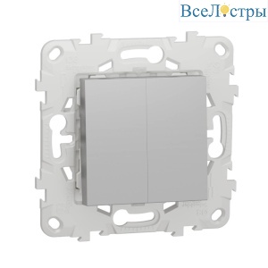 Переключатель двухклавишный Schneider Electric Unica New NU521330