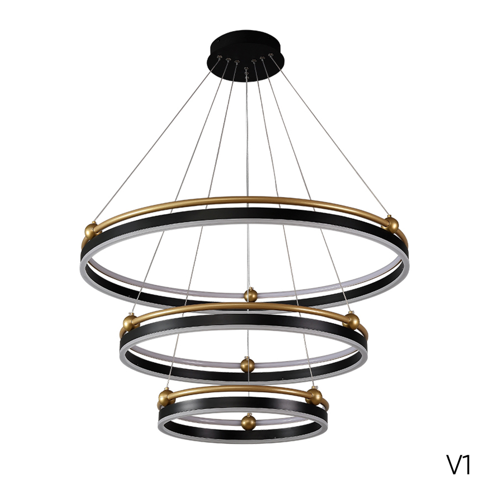 подвесная люстра crystal lux fernando sp158w led black/gold
