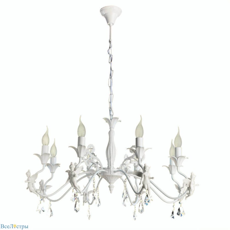 подвесная люстра arte lamp angelina a5349lm-8wh