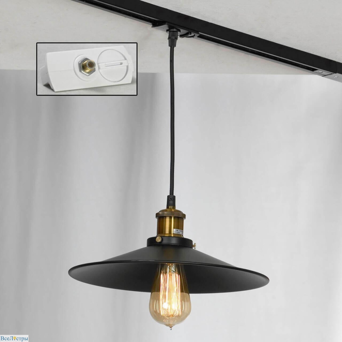 трековый светильник однофазный lussole loft new york track lights lsp-9601-taw